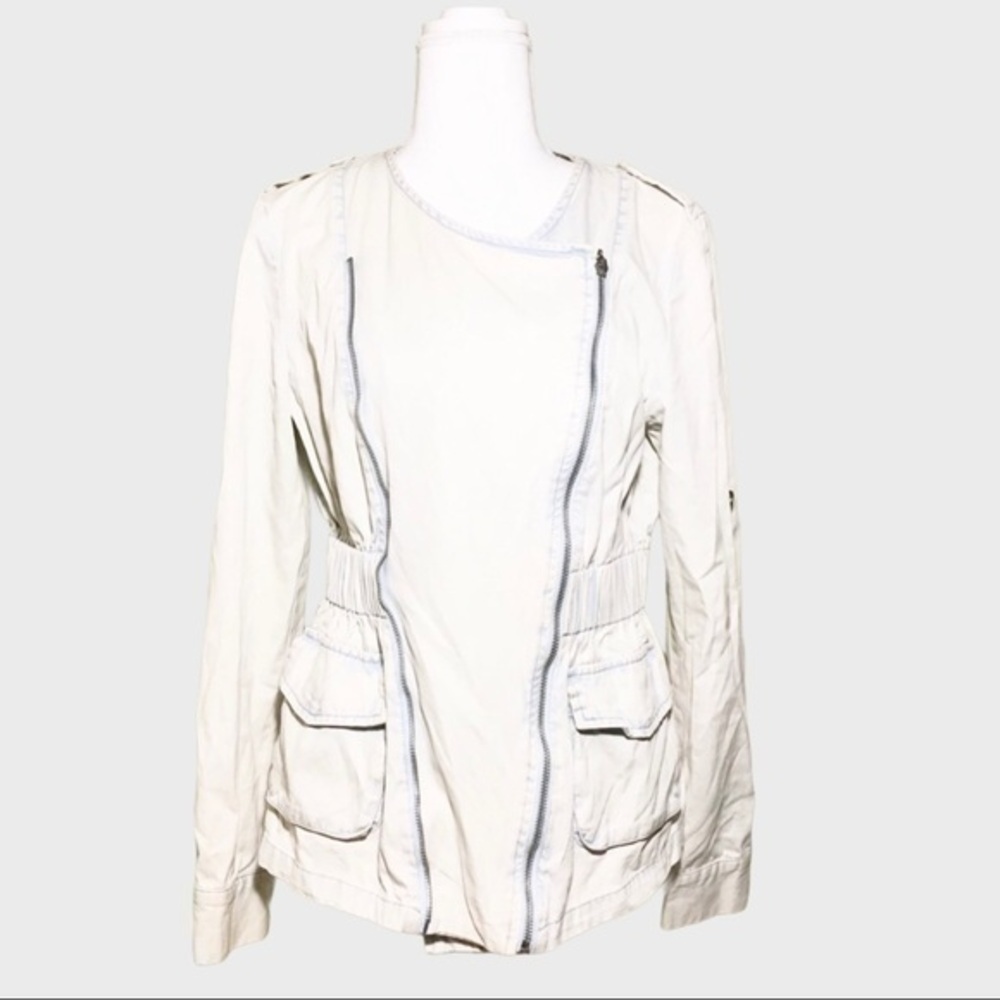 Akira Chicago faded light blue soft jacket Size Medium